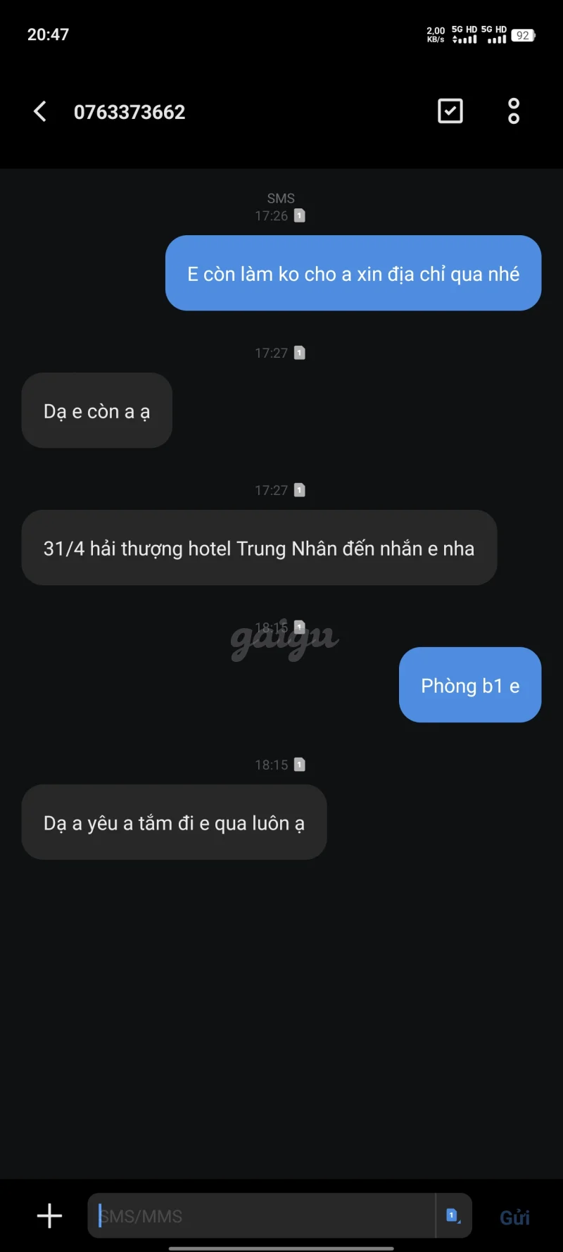 Ảnh đánh giá gái gọi