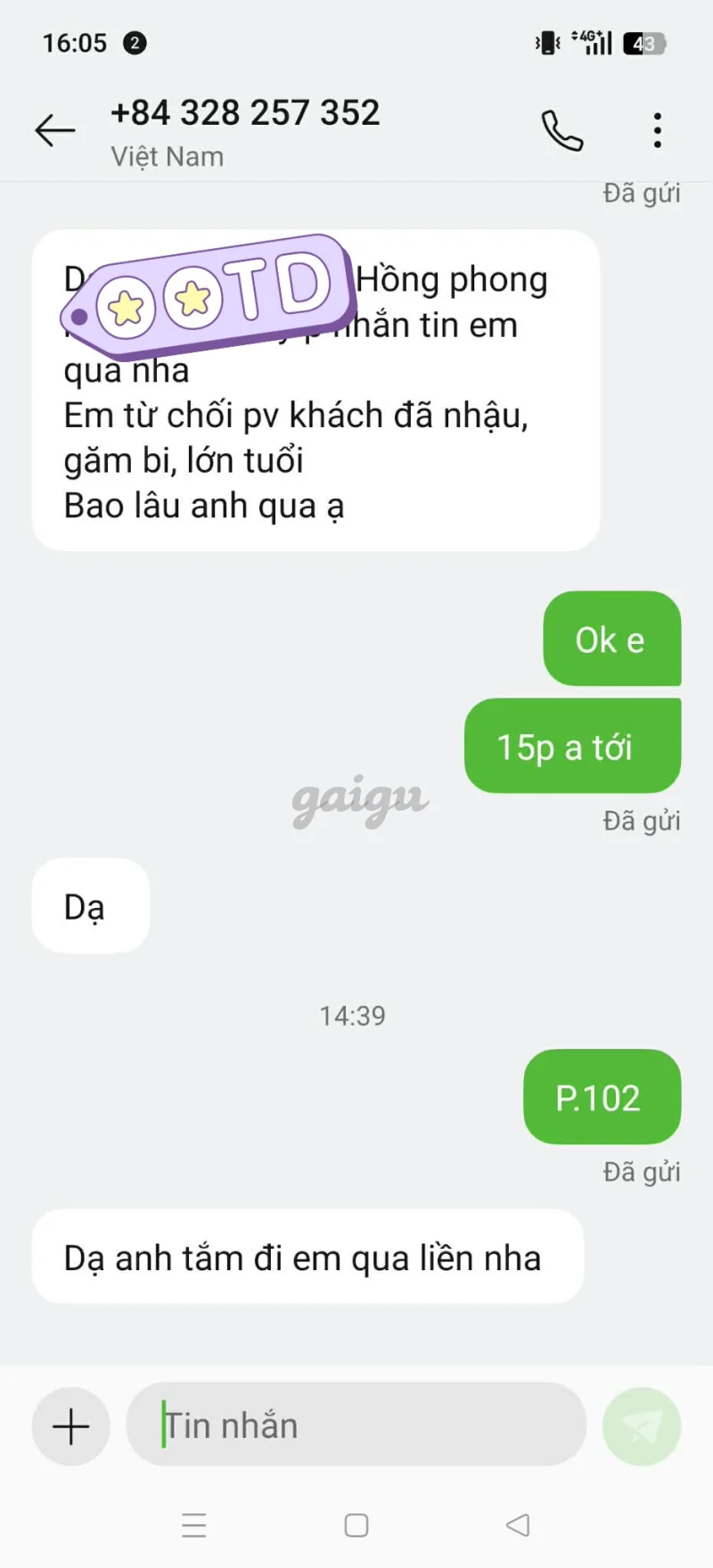 Ảnh đánh giá gái gọi