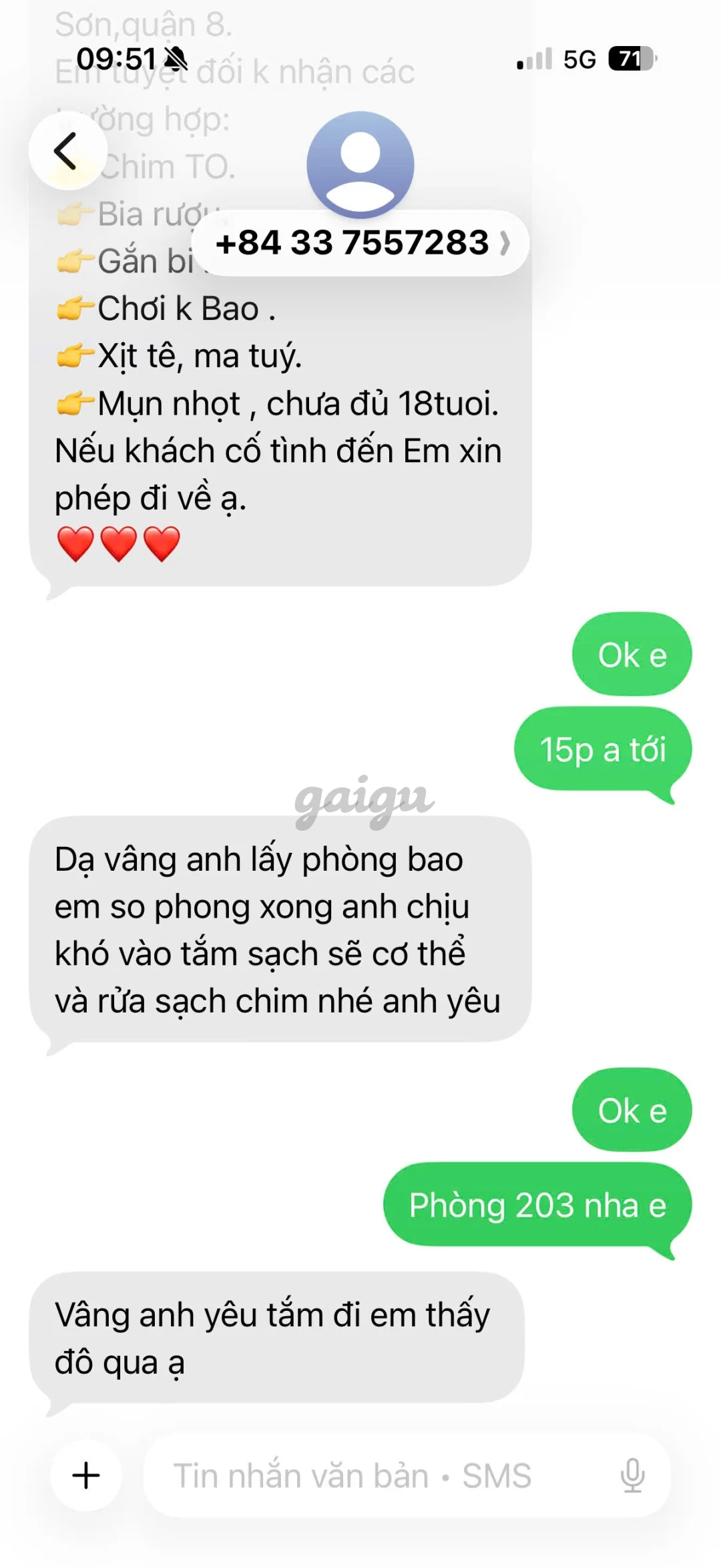 Ảnh đánh giá gái gọi