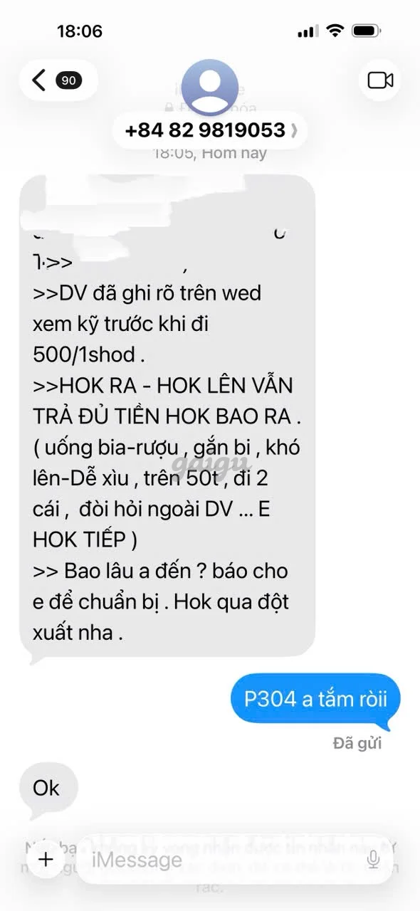 Ảnh đánh giá gái gọi