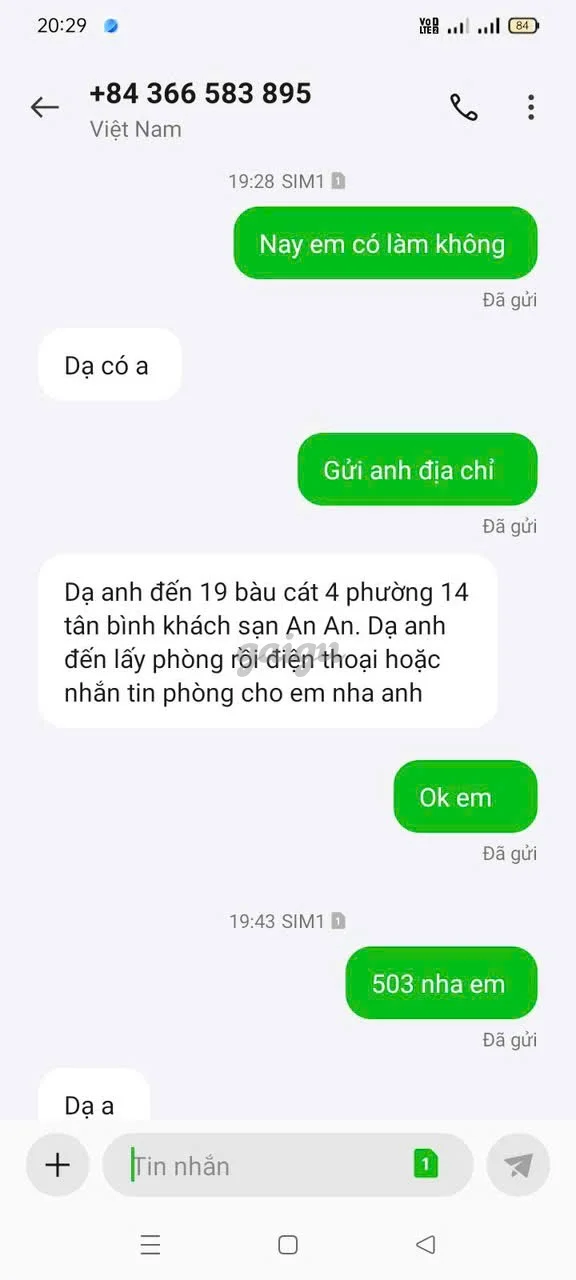 Ảnh đánh giá gái gọi