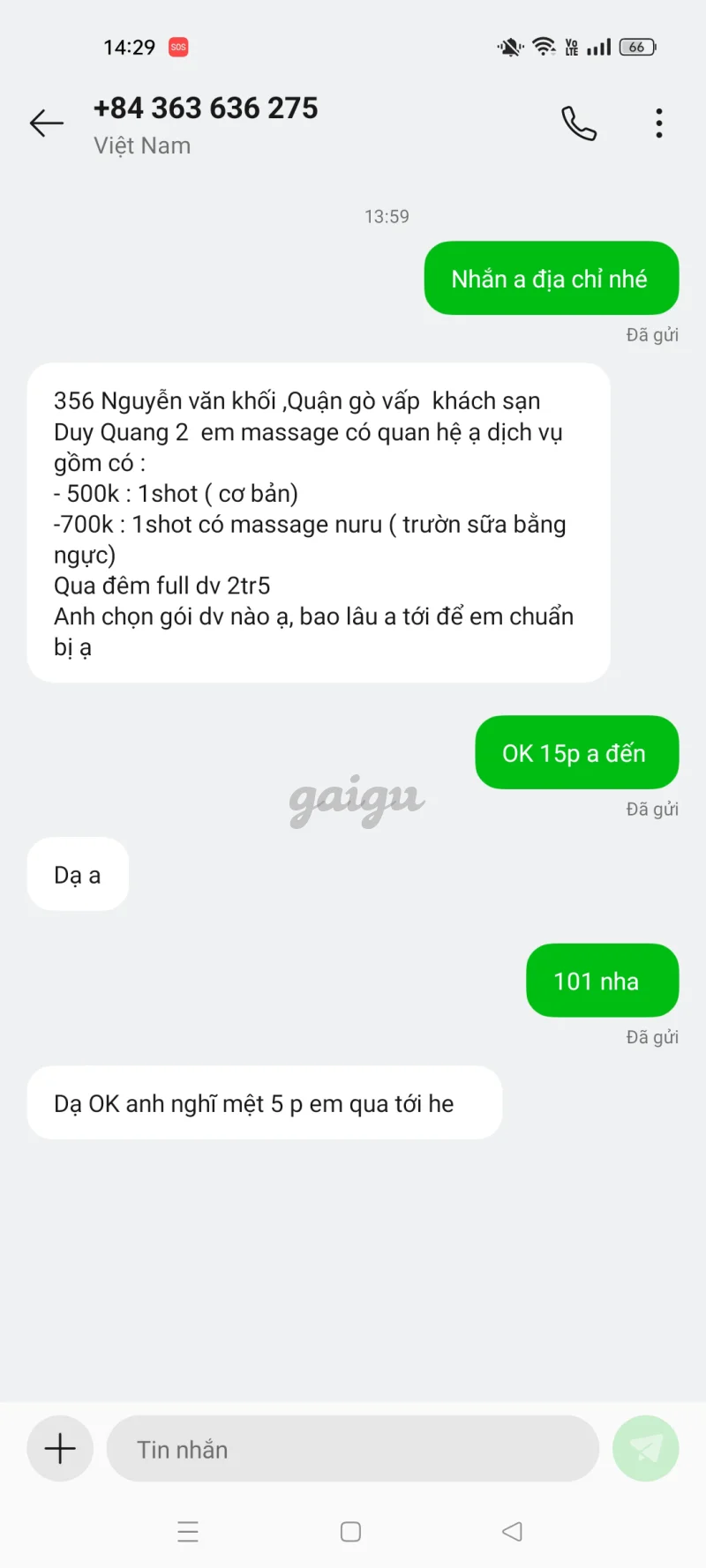 Ảnh đánh giá gái gọi