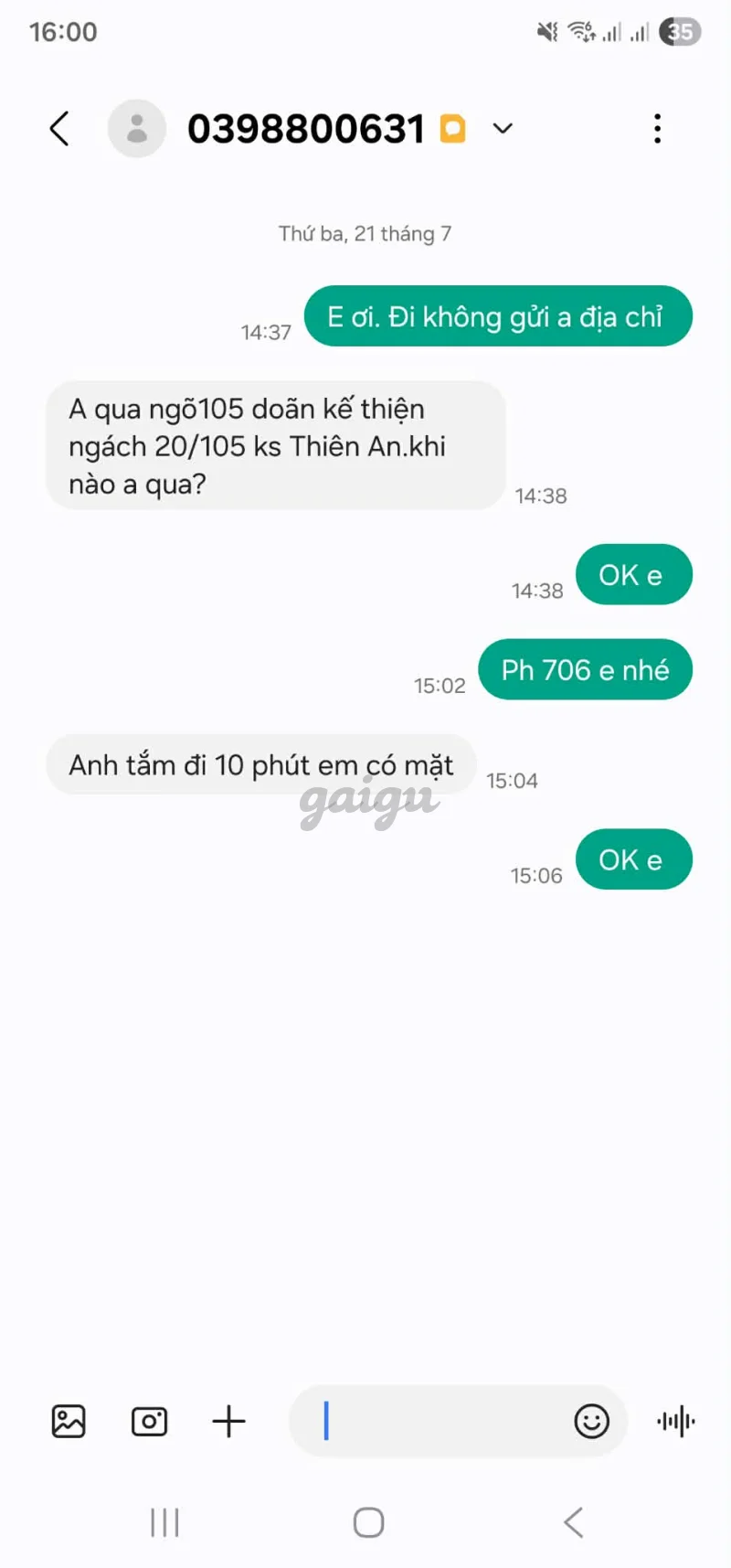 Ảnh đánh giá gái gọi