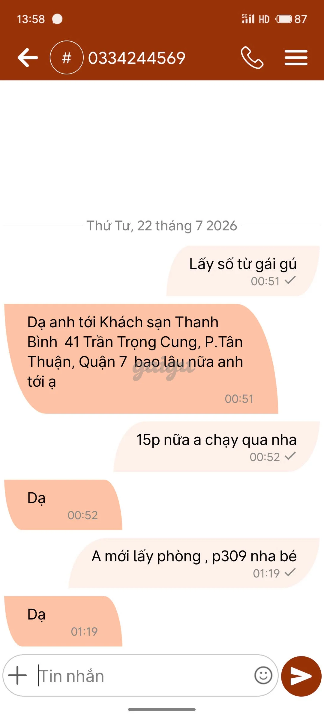 Ảnh đánh giá gái gọi