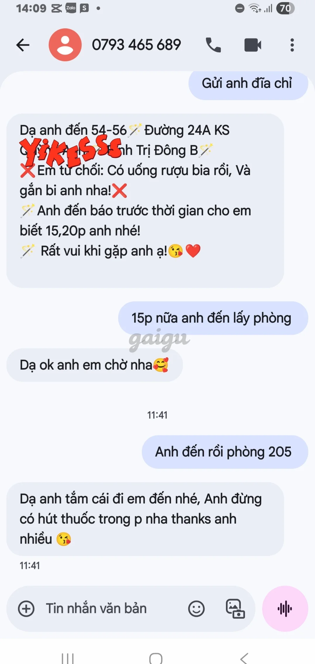 Ảnh đánh giá gái gọi
