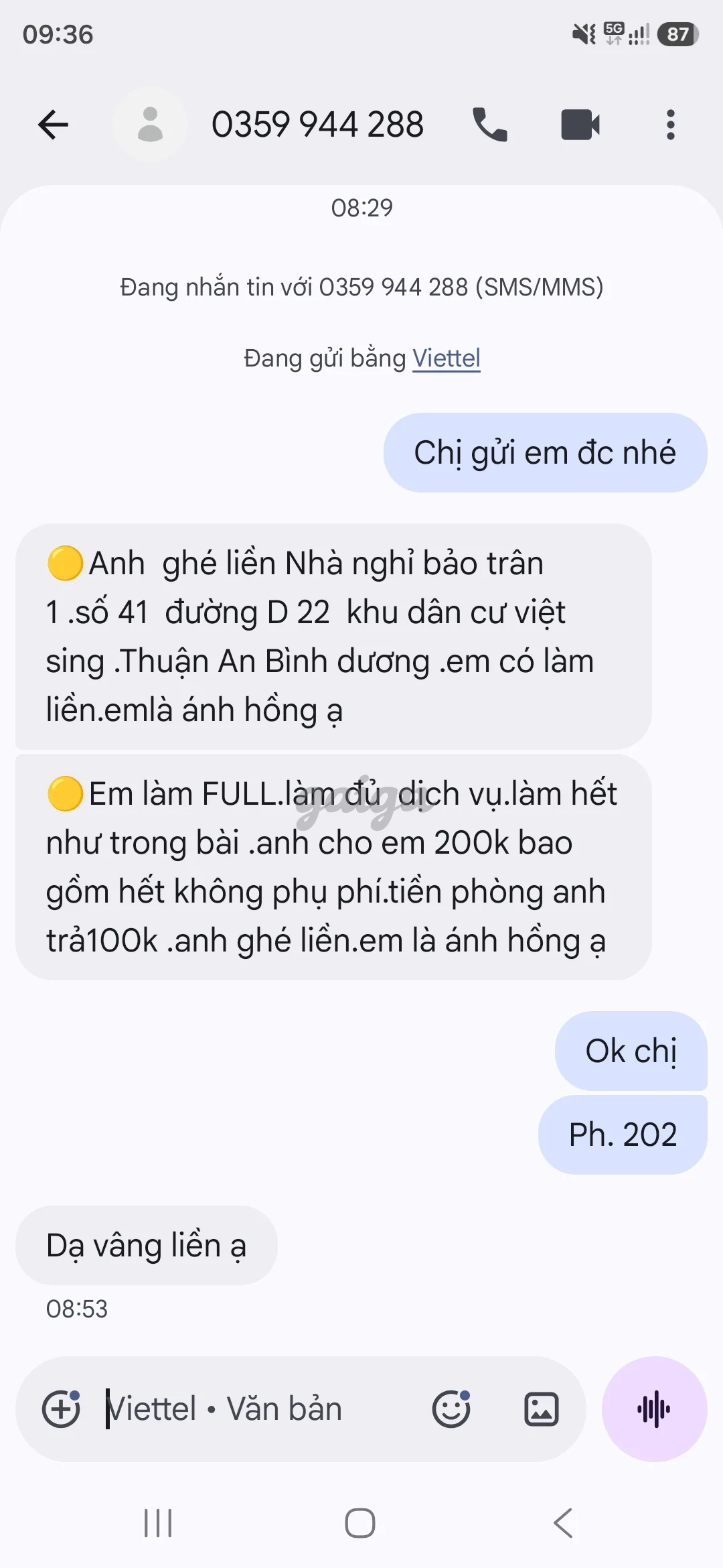Ảnh đánh giá gái gọi