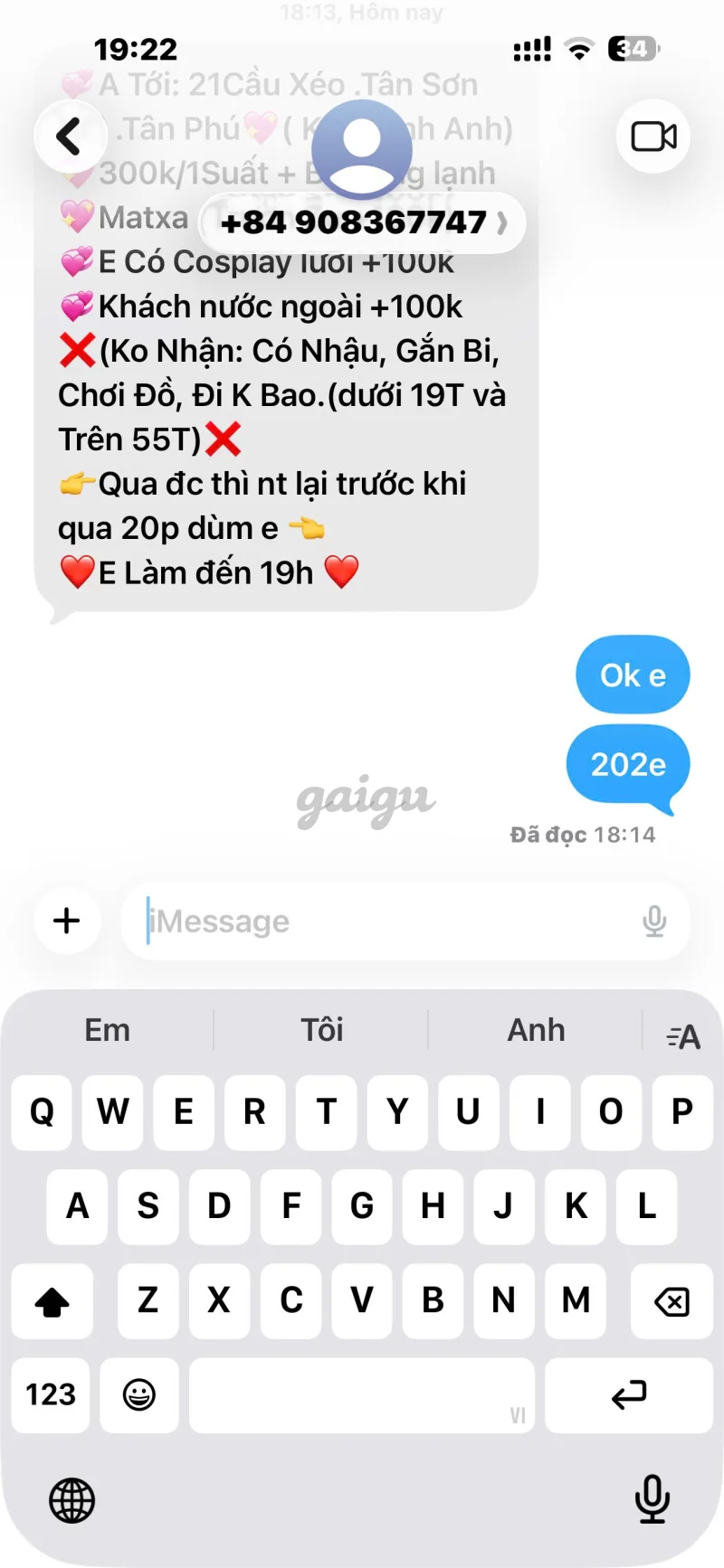 Ảnh đánh giá gái gọi