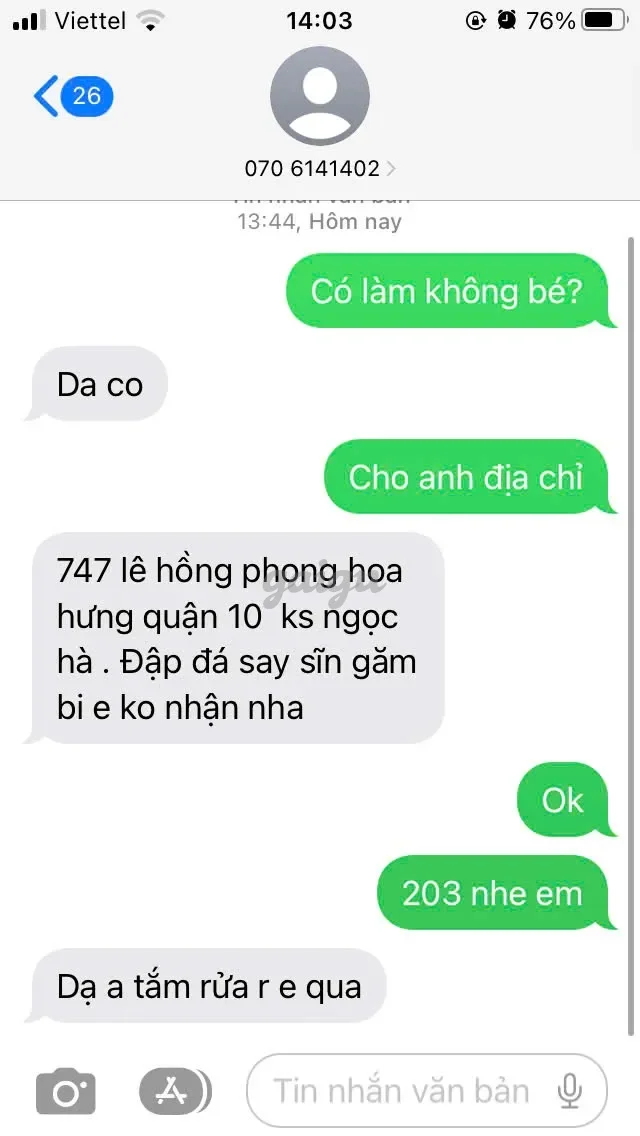 Ảnh đánh giá gái gọi