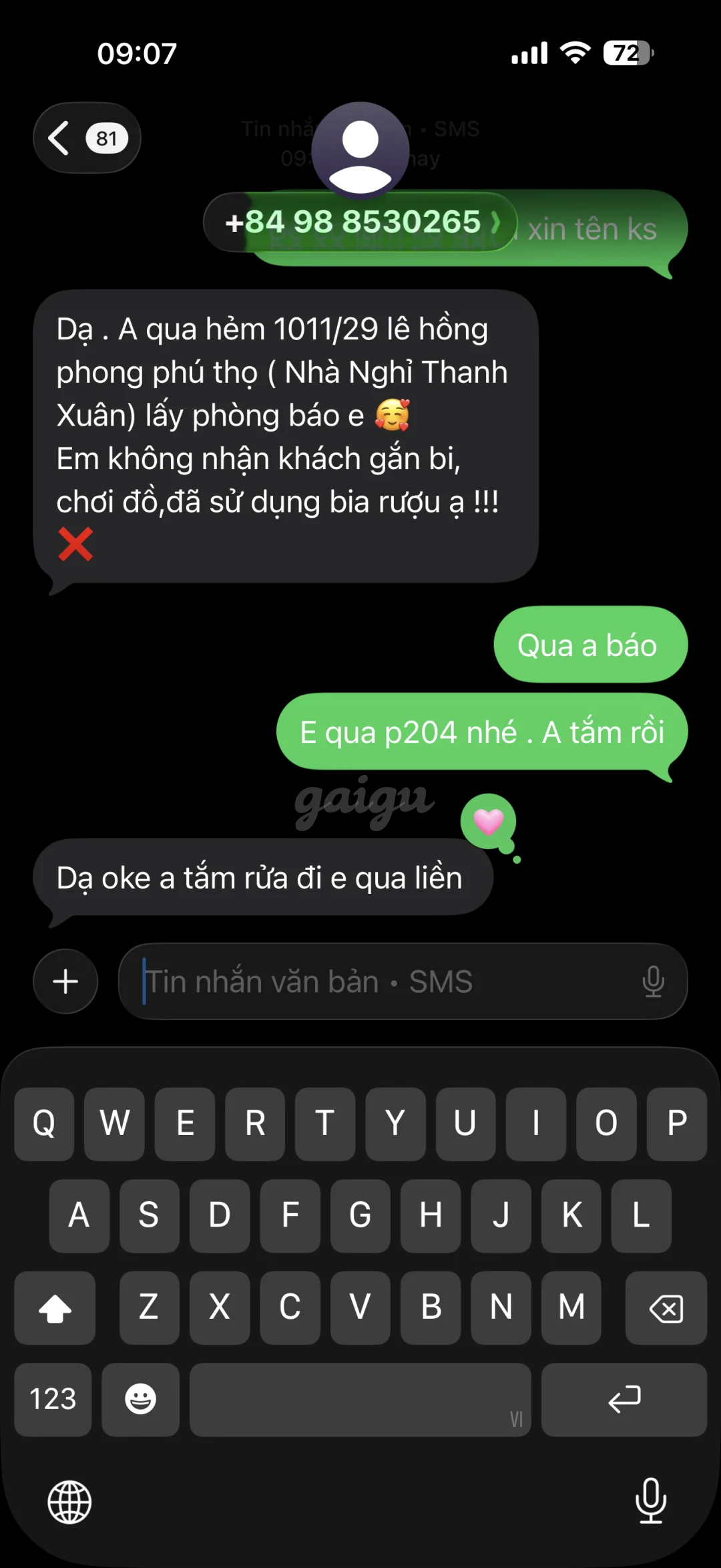 Ảnh đánh giá gái gọi