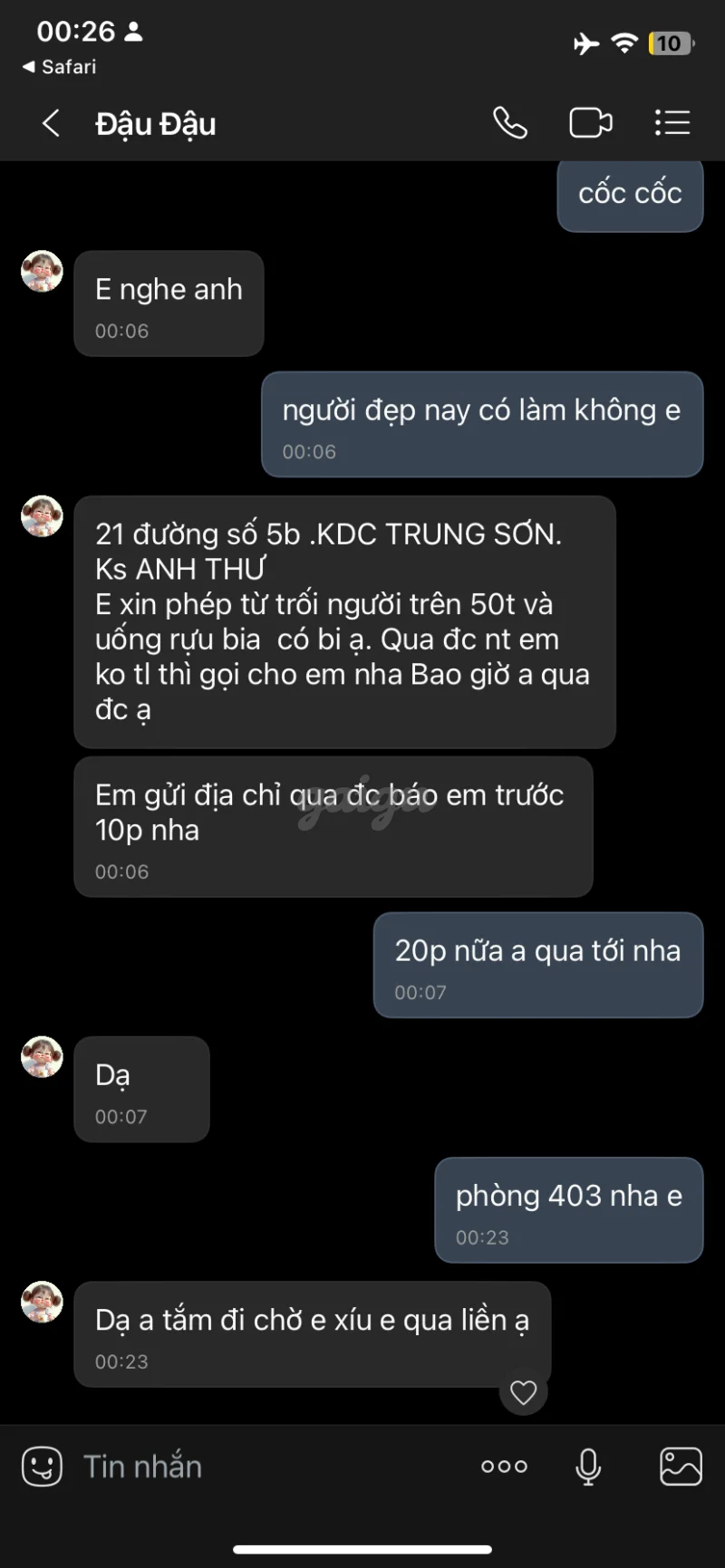 Ảnh đánh giá gái gọi