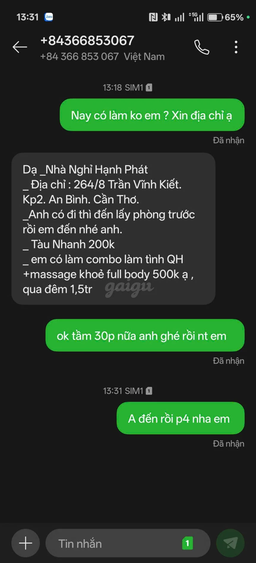 Ảnh đánh giá gái gọi